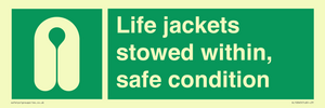 Life jackets stowed within
